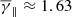 $ \overline{\gamma}_{\parallel}\approx 1.63 $