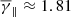 $ \overline{\gamma}_{\parallel}\approx 1.81 $