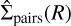 ${\hat \Sigma _{{\rm{pairs}}}}(R)$
