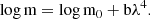 $$ \begin{aligned} \log {\mathrm{m}} = \log {\mathrm{m_0}} + \mathrm{b} \lambda ^4. \end{aligned} $$