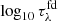 $ \log_{10}\tau^{\mathrm{fd}}_{\lambda} $