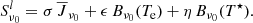 $$ \begin{aligned} S^l_{\nu _0} = \sigma \, \overline{J}_{\nu _0} + \epsilon \, B_{\nu _0} (T_\mathrm{e} ) + \eta \, B_{\nu _0} (T^{\star }) . \end{aligned} $$