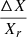 $ \frac{\Delta X}{X_r} $