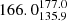 $ 166.0^{177.0}_{135.9} $