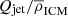 $ Q_{\mathrm{jet}}/\overline{\rho}_{\mathrm{ICM}} $