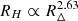 $ R_H \propto R_{\Delta}^{2.63} $