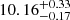 $ {10.16}^{+0.33}_{-0.17} $