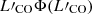$ L\prime_{\mathrm{CO}} \Phi(L\prime_{\mathrm{CO}}) $