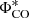 $ \Phi^{*}_{\mathrm{CO}} $