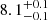 $ 8.1^{+0.1}_{-0.1} $
