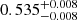 $ {0.535}_{-0.008}^{+0.008} $