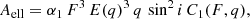 $$ \begin{aligned} A_{\rm ell} = \alpha _1 \, F^3 \, E(q)^3 \, q \, \sin ^2 i \, C_1(F,q), \end{aligned} $$