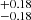$ ^{+0.18}_{-0.18} $