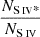 $ \frac{N_{{{\mathrm{S}\,\textsc{iv*}}}}}{N_{{{\mathrm{S}\,\textsc{iv}}}}} $