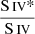 $ \frac{{\mathrm{S}\,\textsc{iv*}}}{{\mathrm{S}\,\textsc{iv}}} $
