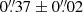 $ 0{{\overset{\prime\prime}{.}}}37 \pm 0{{\overset{\prime\prime}{.}}}02 $