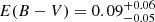 $ E(B-V) = 0.09^{+0.06}_{-0.05} $