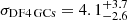 $ \sigma_{\mathrm{DF4\,GCs}} = 4.1^{+3.7}_{-2.6} $