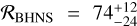 ${{\cal R}_{{\rm{BHNS}}}} = 74_{ - 24}^{ + 12}$