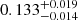 $ 0.133^{+0.019}_{-0.014} $