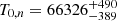 $ T_{0,n} = 66326^{+490}_{-389} $
