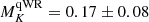 $ M_{K}^{\mathrm{qWR}} = 0.17\pm0.08 $