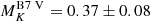 $ M_{K}^{\mathrm{B7~V}} = 0.37\pm0.08 $