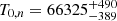 $ T_{0,n} = 66325^{+490}_{-389} $