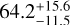 $\[64.2_{-11.5}^{+15.6}\]$