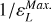 $1/\varepsilon _L^{Max{\rm{.}}}$