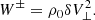 $$ \begin{aligned} W^\pm = \rho _0 \delta V^2_\perp . \end{aligned} $$