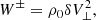 $$ \begin{aligned} W^\pm = \rho _0 \delta V^2_\perp , \end{aligned} $$