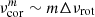 $ \nu_{\mathrm{cor}}^{m}\sim m\Delta\nu_{\mathrm{rot}} $