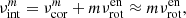 $$ \begin{aligned} \nu _{\rm int}^m = \nu _{\rm cor}^m + m\nu ^\mathrm{en}_{\rm rot} \approx m\nu ^\mathrm{en}_{\rm rot}, \end{aligned} $$