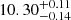 $ 10.30^{+0.11}_{-0.14} $