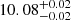 $ 10.08^{+0.02}_{-0.02} $