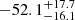 $ -52.1_{-16.1}^{+17.7} $