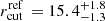 $ r_{\text {cut }}^{\text {ref }}=15.4_{-1.3}^{+1.8} $