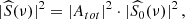 $$ \begin{aligned} |\widehat{S}(\nu )|^2 = |A_{tot}|^2 \cdot |\widehat{S_0}(\nu )|^2 \, , \end{aligned} $$
