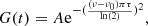 $$ \begin{aligned} G(t) = A \mathrm{e}^ { - (\frac{(\nu - \nu _0)\pi \tau }{\ln ({2})} )^2}, \end{aligned} $$