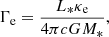 $$ \begin{aligned} \Gamma _{\rm e}=\frac{L_*\kappa _{\rm e}}{4\pi cGM_*}, \end{aligned} $$