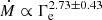 $ \dot{M}\propto\Gamma_{\mathrm{e}}^{2.73\pm0.43} $