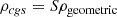 $$ \begin{aligned} \rho _{cgs}&=S\rho _{\rm geometric}\end{aligned} $$