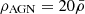 $ \rho_{\mathrm{AGN}} = 20\bar{\rho} $