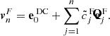 $$ \begin{aligned} \boldsymbol{v}^{F}_{n} = \mathbf e ^\text{ DC}_0 + \sum _{j=1}^{n} \tilde{c}^\text{ F}_j \mathbf {\tilde{e}} ^\text{ F}_j. \end{aligned} $$