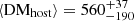 $ \langle\mathrm{DM}_{\mathrm{host}} \rangle = 560^{+37}_{-190} $