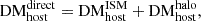 $$ \begin{aligned} \mathrm{DM}_{\rm host}^\mathrm{direct} = \mathrm{DM}_{\rm host}^\mathrm{ISM} + \mathrm{DM}_{\rm host}^\mathrm{halo}, \end{aligned} $$