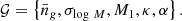 $$ \begin{aligned} \mathcal{G} = \left\{ \bar{n}_g,\sigma _{\log \,M},M_1,\kappa ,\alpha \right\} . \end{aligned} $$