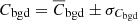 $ C_{\mathrm{bgd}}=\overline{C}_{\mathrm{bgd}}\pm\sigma_{C_{\mathrm{bgd}}} $