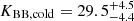 $ K_{\mathrm{BB, cold}}=29.5^{+4.5}_{-4.4} $